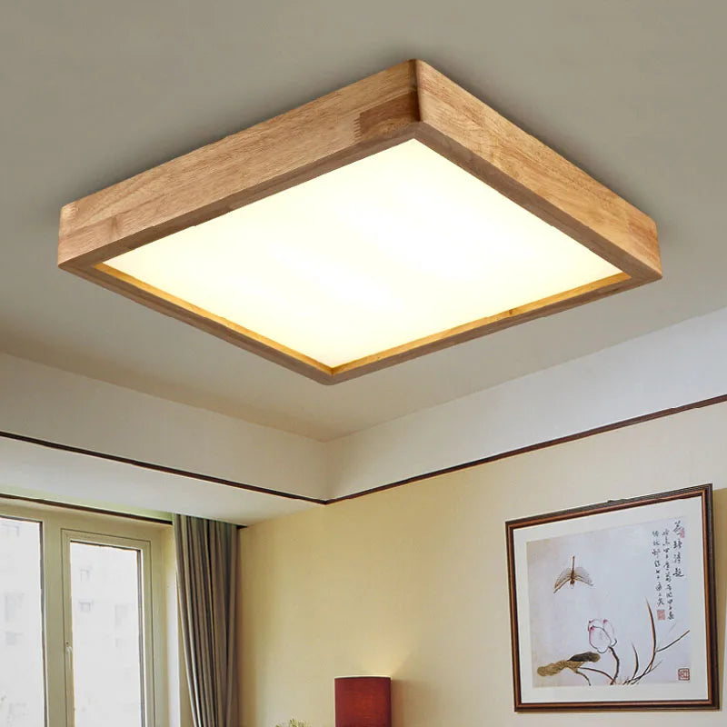 New Creative OAK Modern Led Ceiling Lights for Living Room Bedroom Lampara Techo Wooden Led Ceiling Lamp Fixtures Luminaria