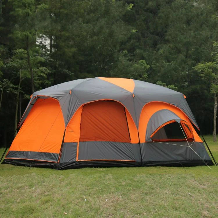 Ultralarge Tents High Quality Luxury 1 Hall 2 Bedrooms 6 8 10 12 Outdoor Camping Tent 215cm Height Waterproof Party Family Tent