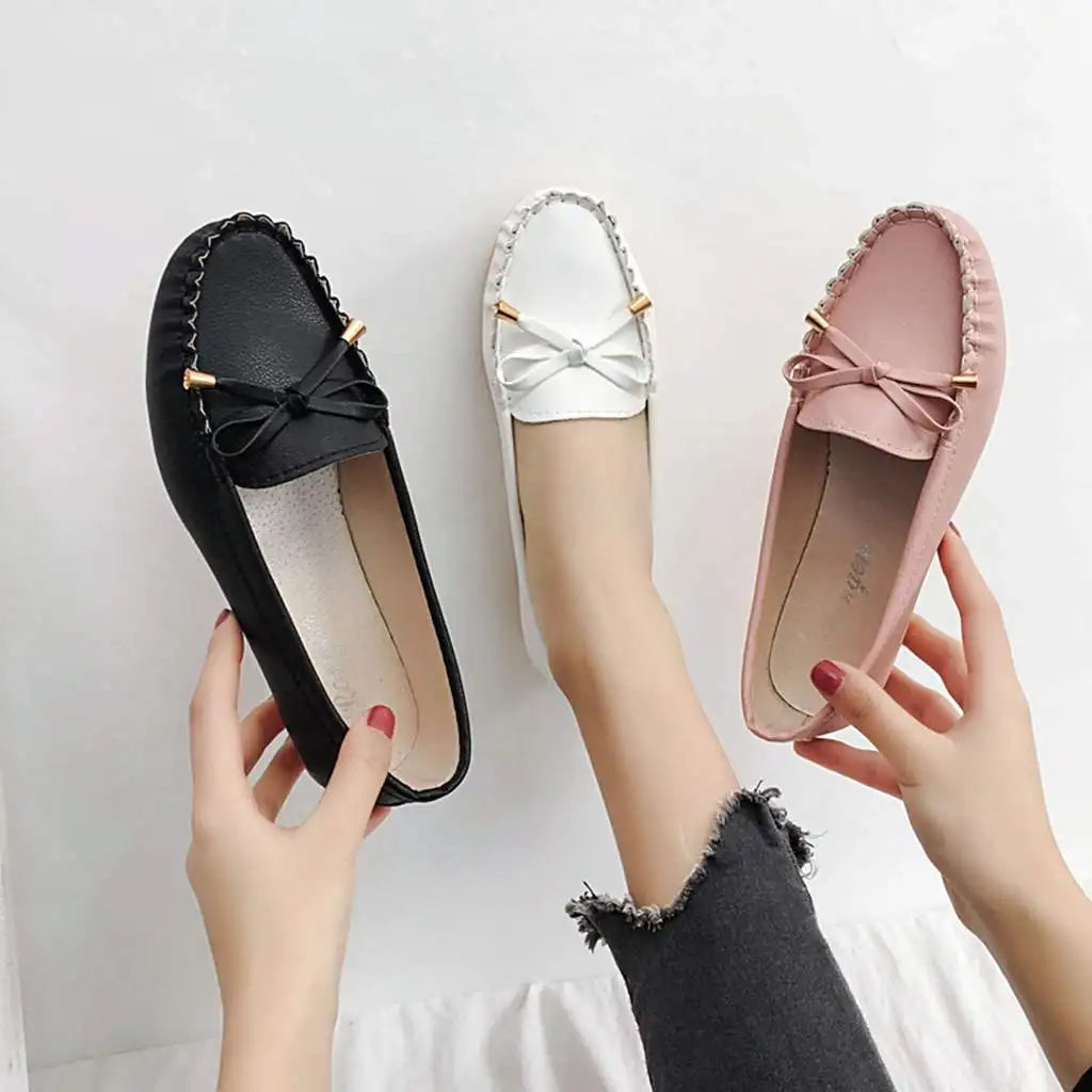 Big Size 35-43 Women Loafers Candy Color Flats Soft Slip on Flat Shoes Woman Ballet Flats Boat Shoes Ladies Shoes zapatos mujer