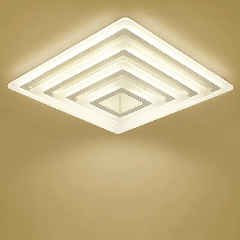 Modern Simple Square Dimmable Led Ceiling Lights Lustre Acrylic Metal Bedroom Led Ceiling Light Dining Room Celing Lighting Lamp