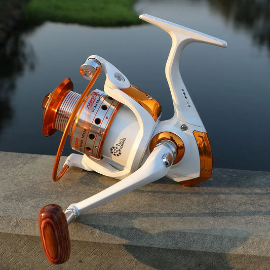 Spinning Fishing Reel 12BB + 1 Bearing Balls 500-9000 Series Metal Coil Spinning Reel Boat Rock Fishing Wheel