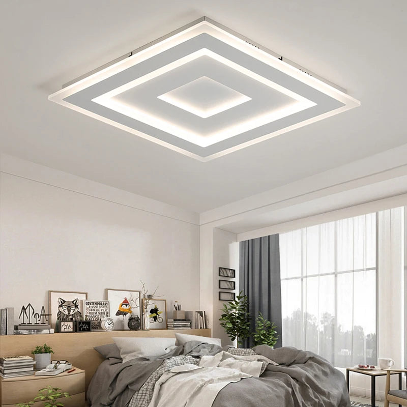 Surface Mounted Modern Led Ceiling Lights for living room bedroom Ultra-thin lamparas de techo Rectangle Ceiling lamp fixtures