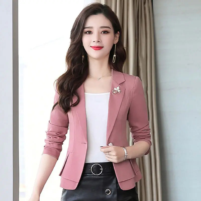 2023 Spring And Autumn New Women's Blazer Jacket Slim Short Coat Women's Clothing Fashion Leisure Female Suit Jacket