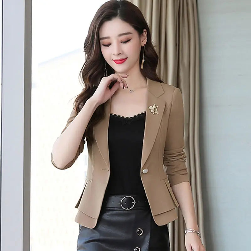 2023 Spring And Autumn New Women's Blazer Jacket Slim Short Coat Women's Clothing Fashion Leisure Female Suit Jacket