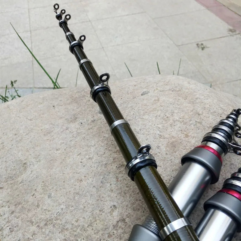 99% Carbon 1.3M 1.5M 1.8M 2.4M Portable Telescopic Carp Feeder Fishing Rod Spinning Fish Hand Fishing Tackle Sea Ocean Rod