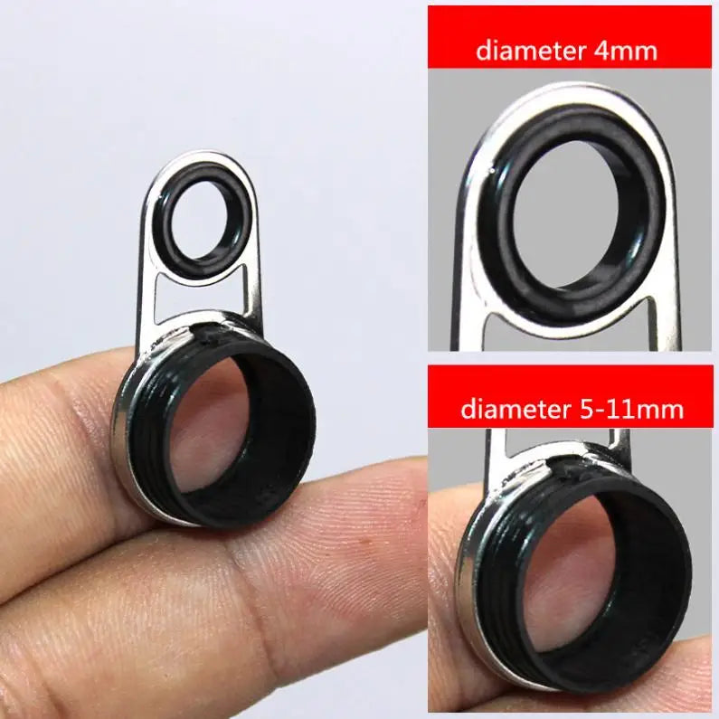 8pcs/lot Mixed Sizes 6 x 5 6 7 8 9 10 11mm Rock Telescopic Sea Fishing Rod Guide Rings Repair