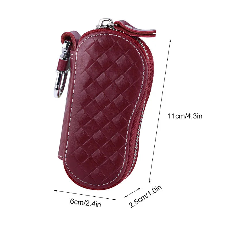 Genuine Leather Keychain Holder Organizer Wallet EDC Case Car Automobie Key Pouch Men Women Housekeeper Keys Bag