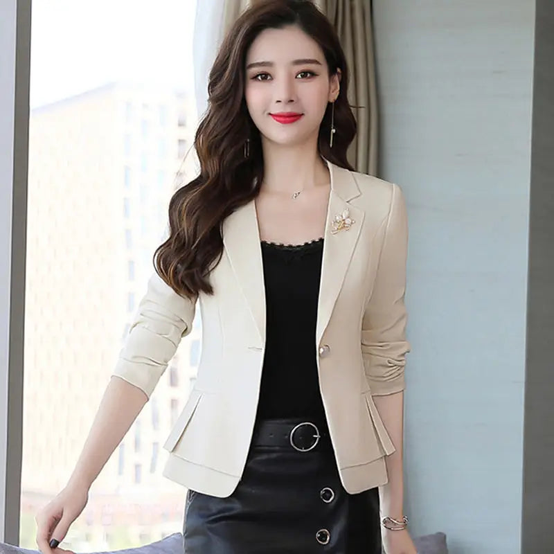 2023 Spring And Autumn New Women's Blazer Jacket Slim Short Coat Women's Clothing Fashion Leisure Female Suit Jacket