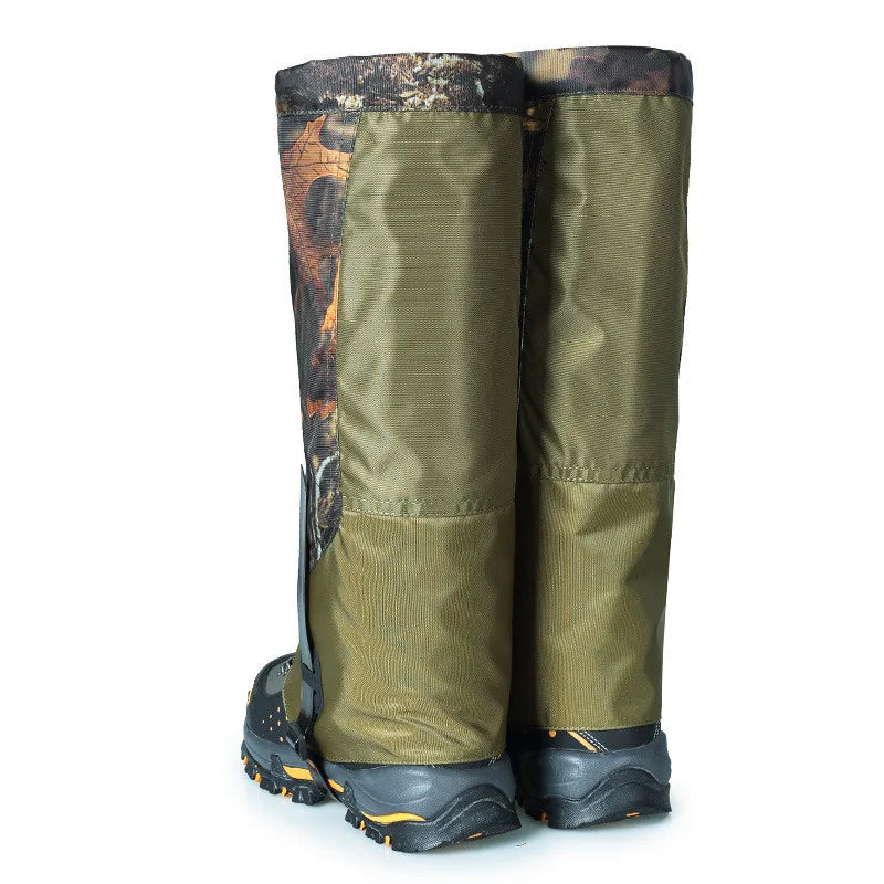 Outdoor Durable Waterproof Highly Breathable Hiking Climbing Hunting Double-Deck High Gaiters Snow Legging Wraps