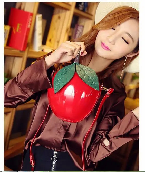 Cute Cartoon Bags Apple watermelon Shape Shoulder Bag for Girls Mini Crossbody Bags Personality Purse Fashion Messenger Bag