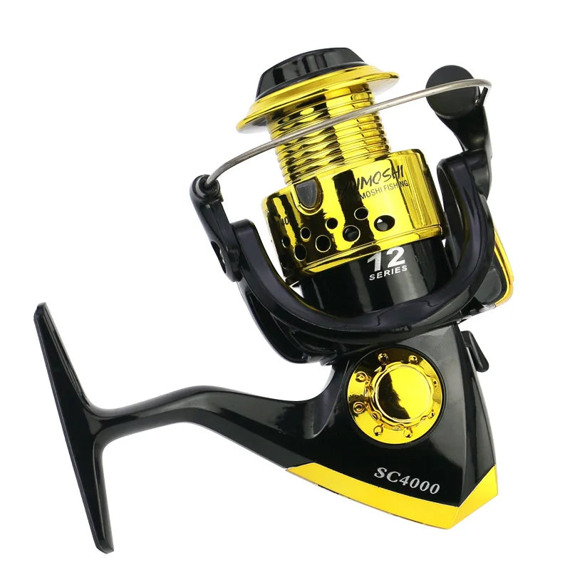 1000-7000 Series Fishing Reel Plastic plating  12BB Left/Right Hand Metal Spool Spinning Wheel for Sea Fishing Carp Fishing