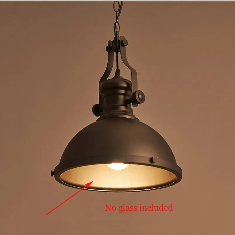 Black Retro Industrial Vintage Pendant Lamp Chain Loft Dinging Ceiling Hanging Lights Iron Lampshade Metal Cage Kitchen Fixtures