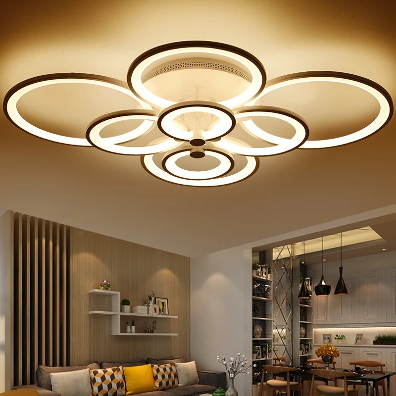 Surface Mounted living Room study room bedroom modern led chandelier white or Black surface mounted led chandelier fixtures