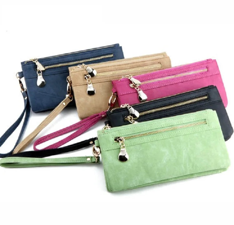 2019 Fashion Women Large Capacity Leather Wallets Lady Long Big Zipper Purse Female Money Bag Phone Clutch Walet Wristlet