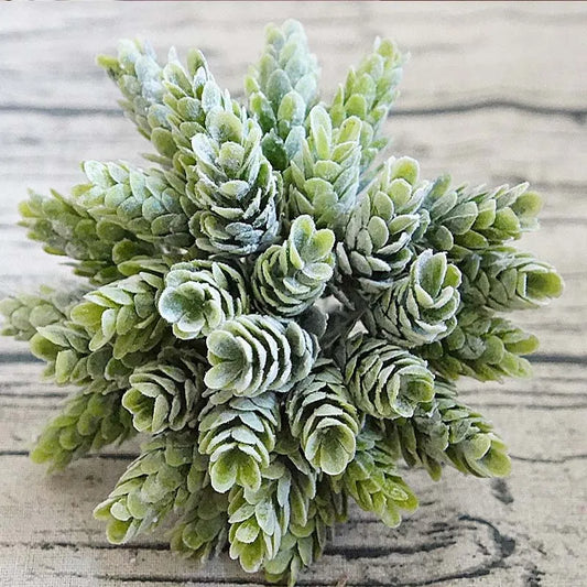 30 Heads/Bundle Pine Cone Simulation Pineapple Grass Artificial Plants DIY Home Vases for Decoration Fake Plastic Flower Pompon