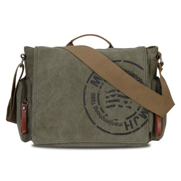 Men's Messenger Bags Canvas Shoulder Hand Bag Fashion Men Business Vintage Crossbody Bag Printing Travel Handbag High Quality