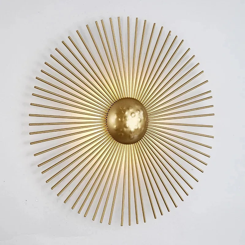 New Unique Circular Metal Led Wall Lamps Foyer Dining Room Bedside Wall Lights Sconce Retro Home Deco Light Fixtures Art Design