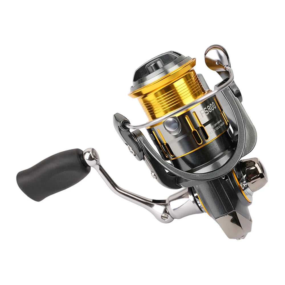 TSURINOYA FS800 FS1000 Spinning Reel Stainless Shallow Spool Ultra-Light Lure Baits Fishing Coil 10BB 5.2:1 4kg For Trout Peche