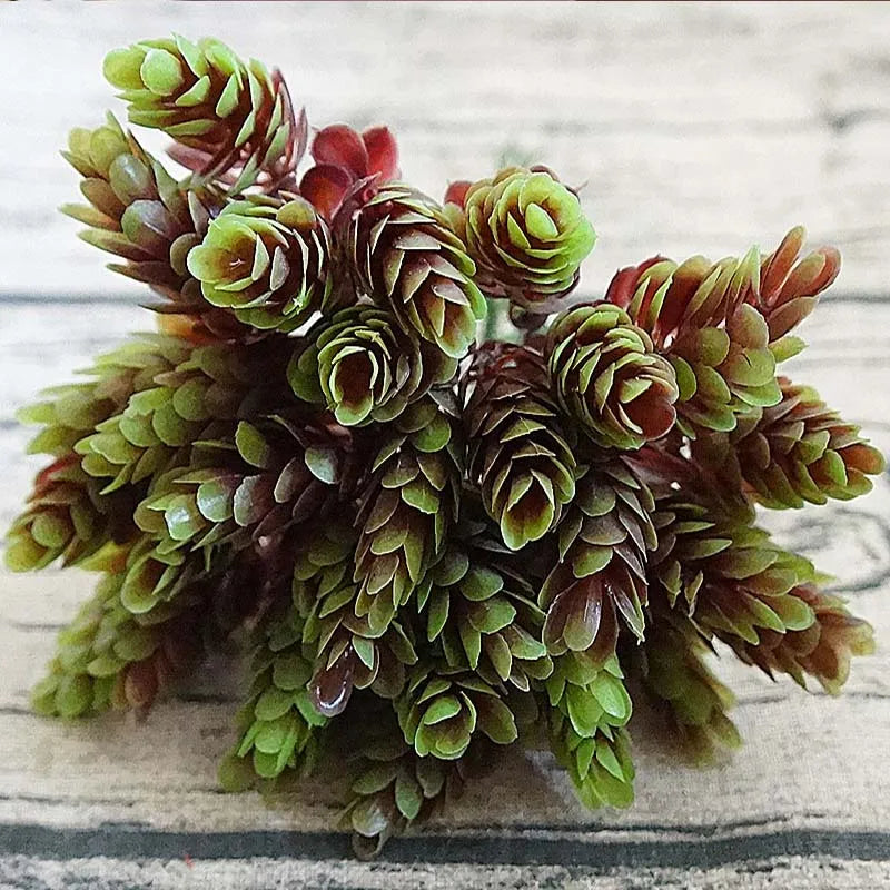 30 Heads/Bundle Pine Cone Simulation Pineapple Grass Artificial Plants DIY Home Vases for Decoration Fake Plastic Flower Pompon