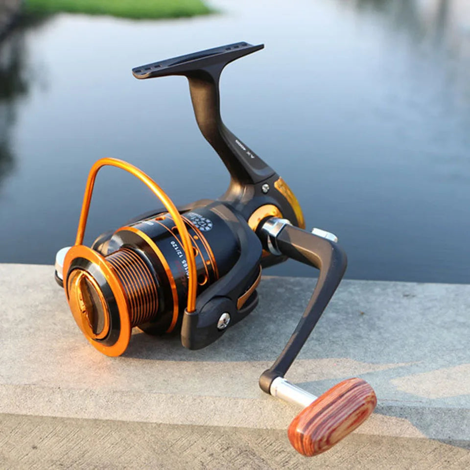 Spinning Fishing Reel 12BB + 1 Bearing Balls 500-9000 Series Metal Coil Spinning Reel Boat Rock Fishing Wheel