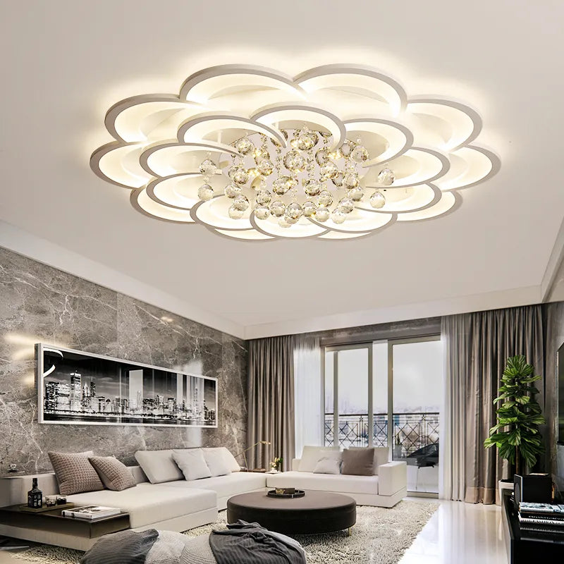 Crystal Modern Led Chandelier For Living Room Bedroom Study Room Home Deco Acrylic 110V 220V Ceiling Chandelier Fixtures