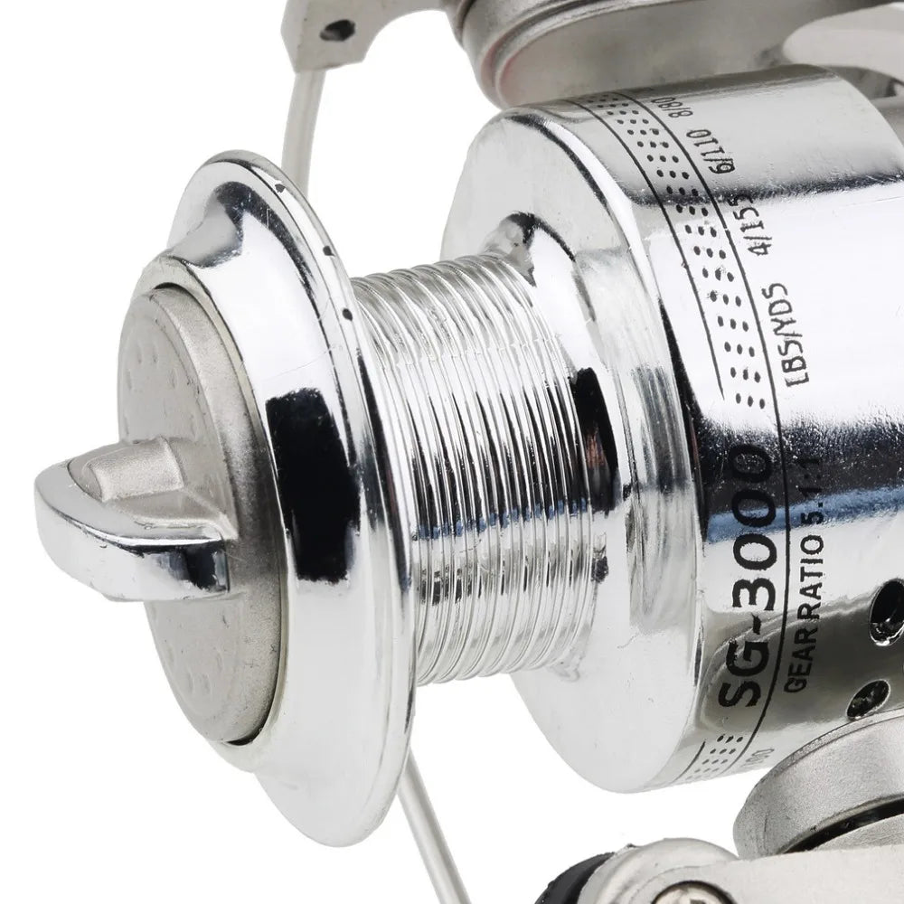 5.1:1 6BB Ball Bearings Fishing Spinning Reel Left/Right SG-3000 ABS Spool Fishing Boat for Ocean Lake Flow Sea Fishing Wheel