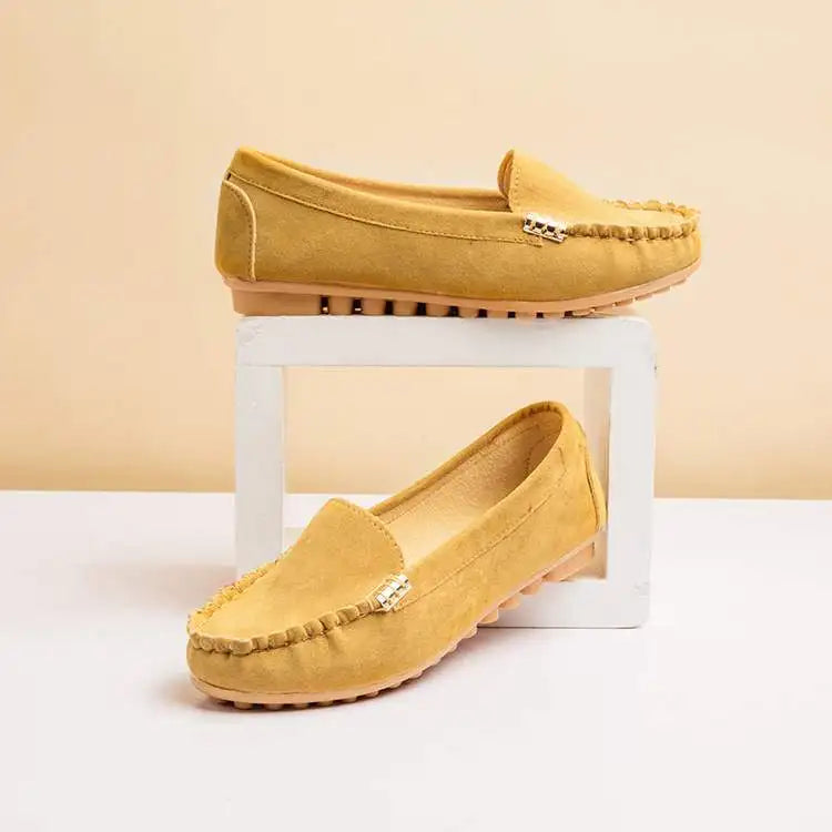 Big Size 35-43 Women Loafers Candy Color Flats Soft Slip on Flat Shoes Woman Ballet Flats Boat Shoes Ladies Shoes zapatos mujer