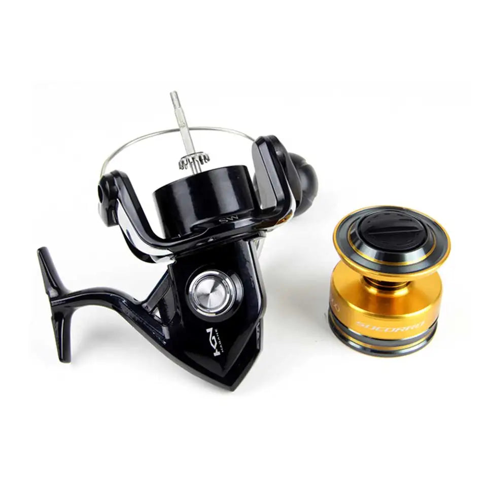 SHIMANO Saltwater Spinning reel SOCORRO SW 5000-10000 4+1BB Aluminum Spool 10-12kg Power HAGANE GEAR Sea Fishing Reels