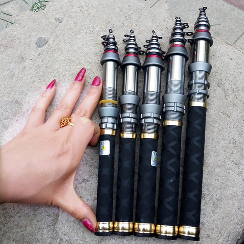 99% Carbon 1.3M 1.5M 1.8M 2.4M Portable Telescopic Carp Feeder Fishing Rod Spinning Fish Hand Fishing Tackle Sea Ocean Rod