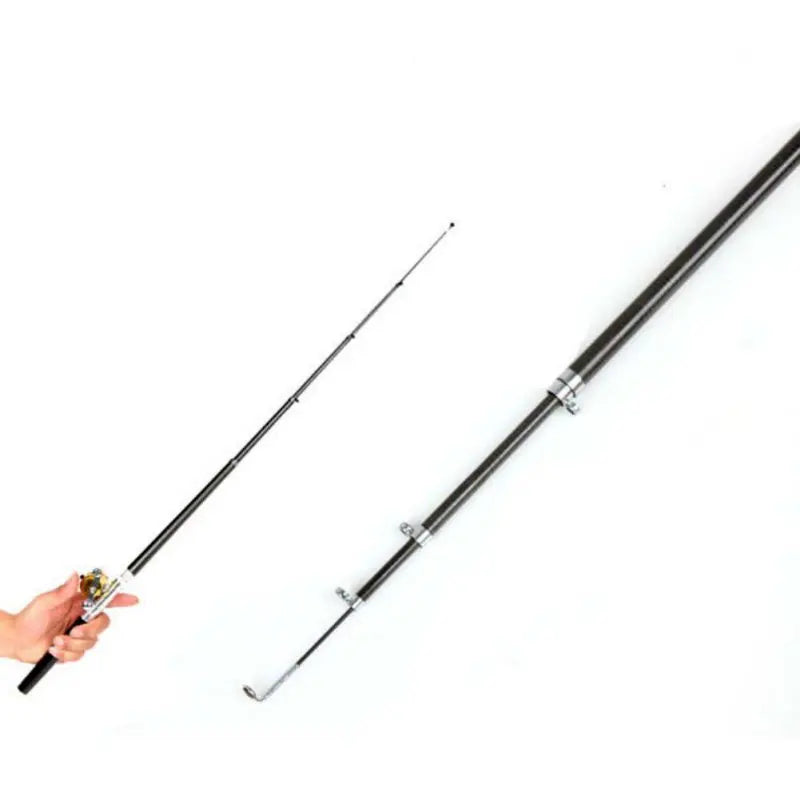 Portable Pocket Telescopic Mini Fishing Pole Pen Shape Folded Fishing Rod With Reel Wheel Hot Sale