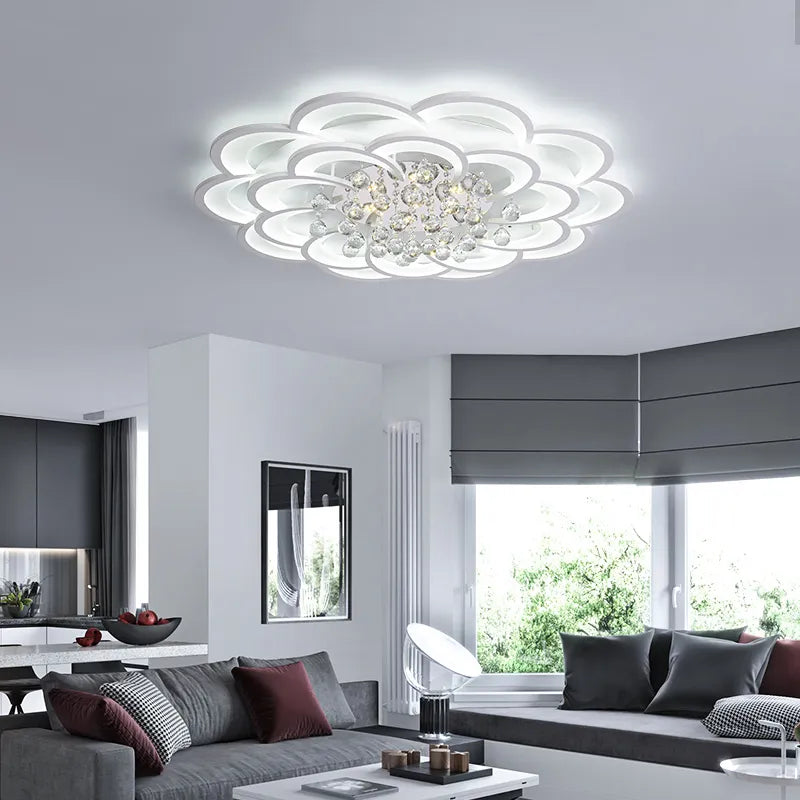 Crystal Modern Led Chandelier For Living Room Bedroom Study Room Home Deco Acrylic 110V 220V Ceiling Chandelier Fixtures