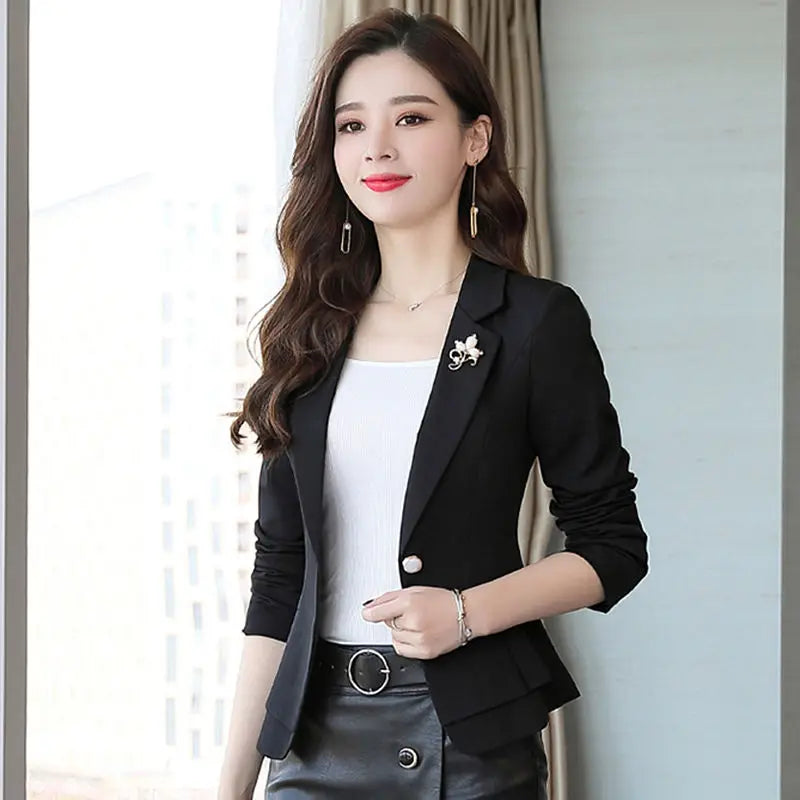 2023 Spring And Autumn New Women's Blazer Jacket Slim Short Coat Women's Clothing Fashion Leisure Female Suit Jacket