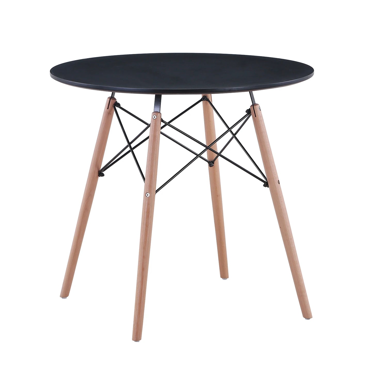 EGOONM Round Dining Table with Wood Legs Scandinavian Style Casual Table Coffee Table For Dining Living Room Kitchen Apartment