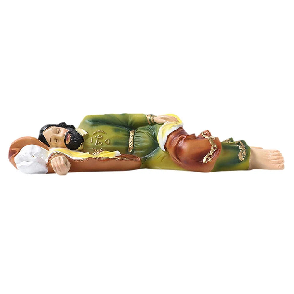 Saint Joseph Sleeping Statue Resin Figurine Catholic Christian Yard Desktop Ornaments Home Decor Gifts Garden Sculptures Bedroom