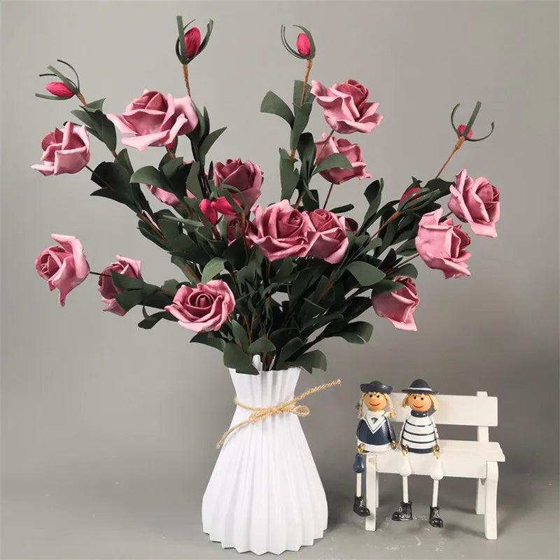 Flower Vase Decoration Home Plastic Vase Modern Imitation Ceramic Flower Pot Flower Basket Nordic Decoration Vases for Flowers