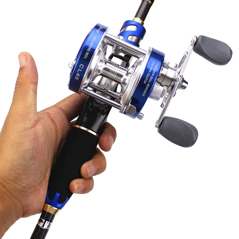 Telescopic Fishing Rod and Reel Combo Set Spinning Casting Sea Fishing Pole with All Metal Bait Wheel Double Brake Saltwater