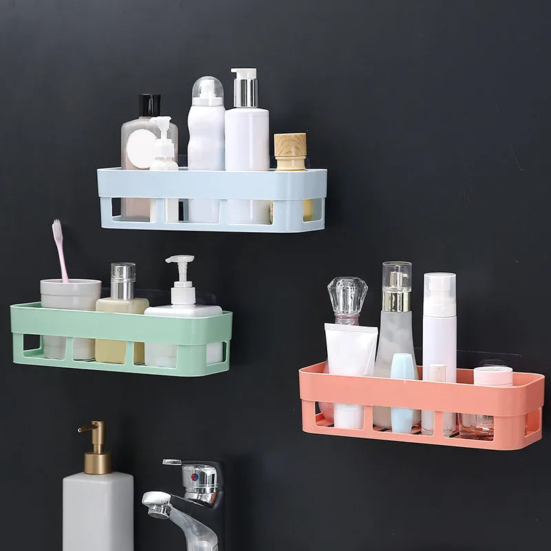 Multifunction Shelf Sponge Drain Rack Bathroom Storage Suction Holder Kitchen Organizer Sink Kitchen Accessories Bath Baskets