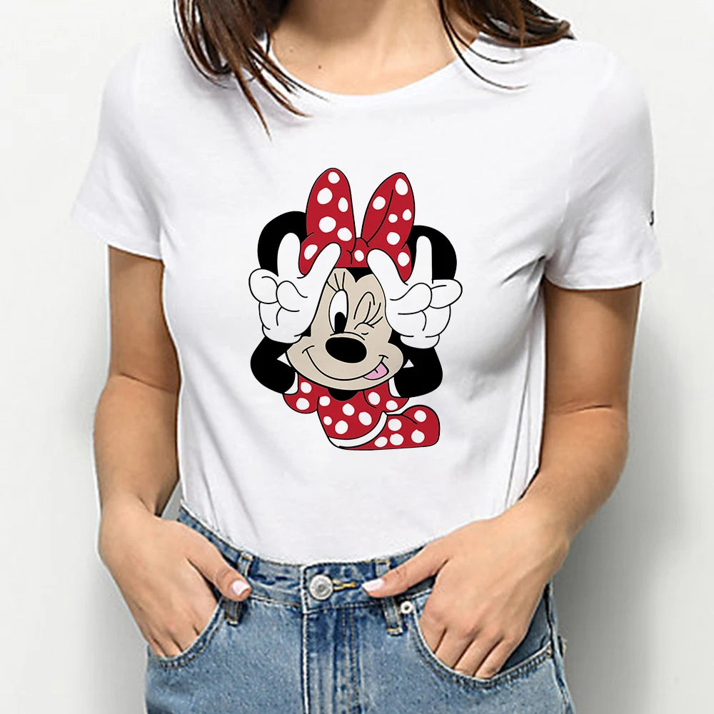 Urbano Mickey Mouse Disney T-Shirt Women's Clothing Summer 2022 Top Minnie Fashion Couple T Shirts Casual Cheap Free Shipping