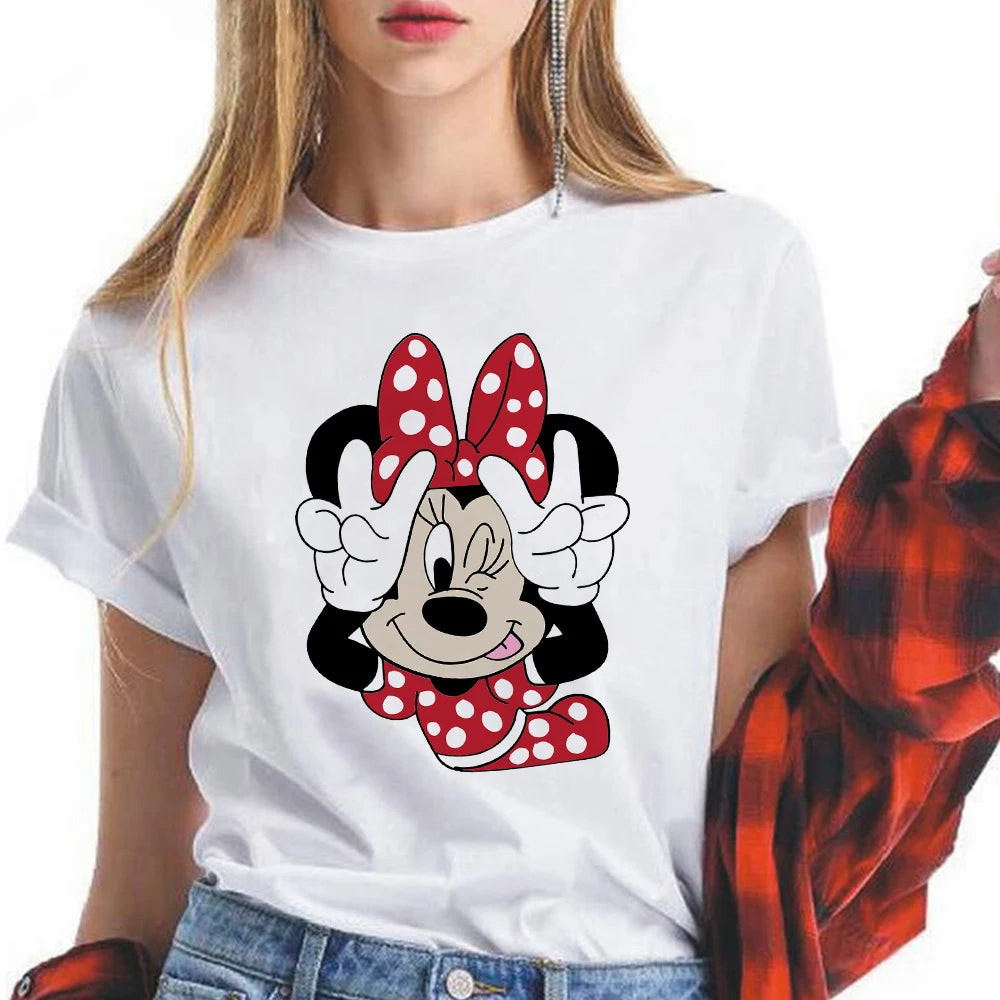 Urbano Mickey Mouse Disney T-Shirt Women's Clothing Summer 2022 Top Minnie Fashion Couple T Shirts Casual Cheap Free Shipping