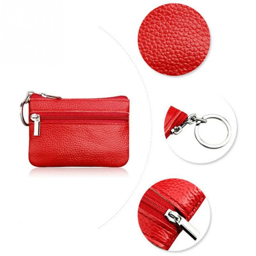 2019 Brand Casual Women Fashion Genuine Leather Car Key Holder Keyring Pouch Coin Purse Case Wallet