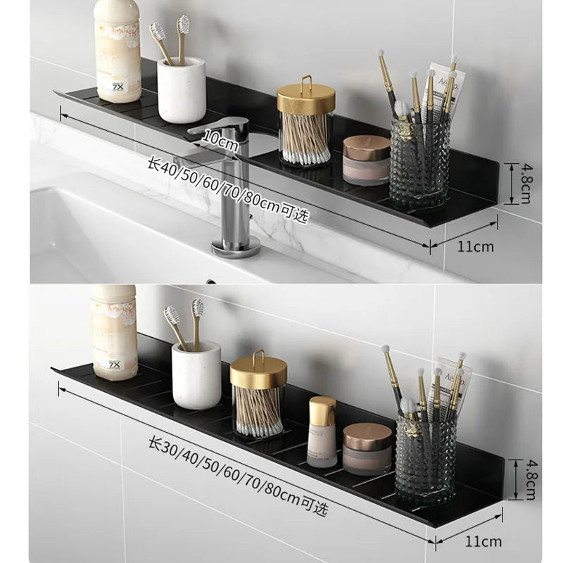 White Bathroom Shelf Bath Shower Shelf  No Drill Bathroom Corner shelf Wall Mounted Bathroom AccessoriesBath Storage Rack