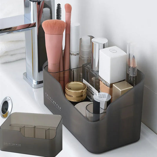 Plastic Makeup Bathroom Storage Box Cosmetic Organizer Desktop Make Up Jewelry Storage Case Sundries Table Container Organizer