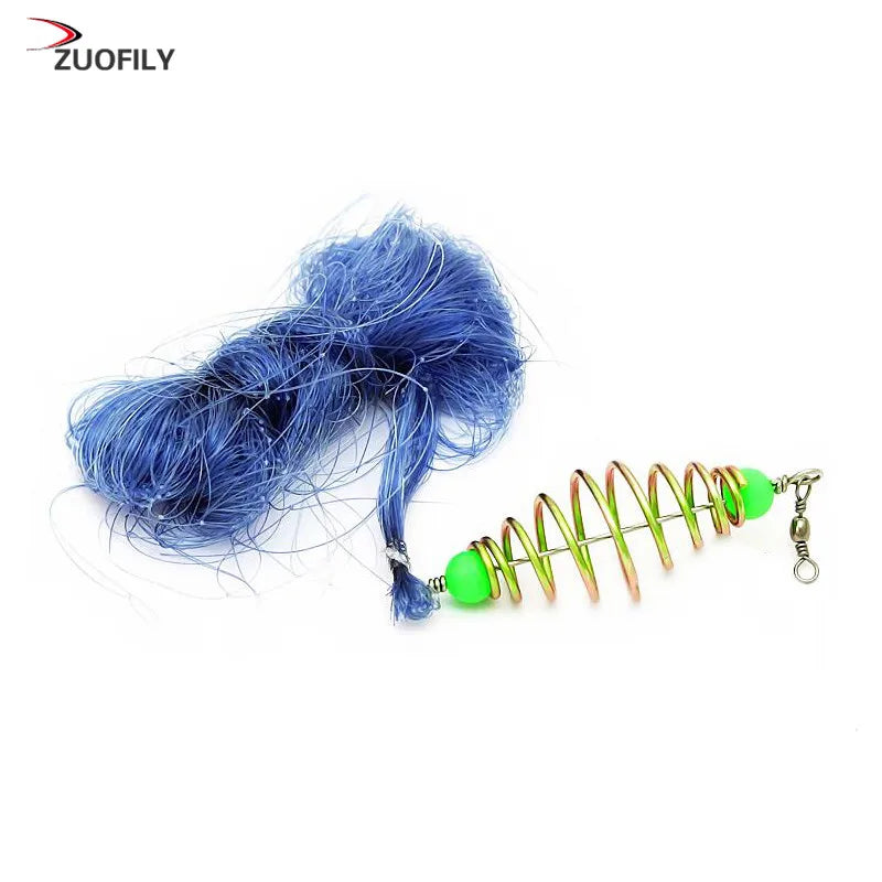 ZUOFILY New Design Copper Spring Shoal Fishing Net Netting Luminous Beads Swivel Fishing Lure Fishing Hooks Fishing Tackle