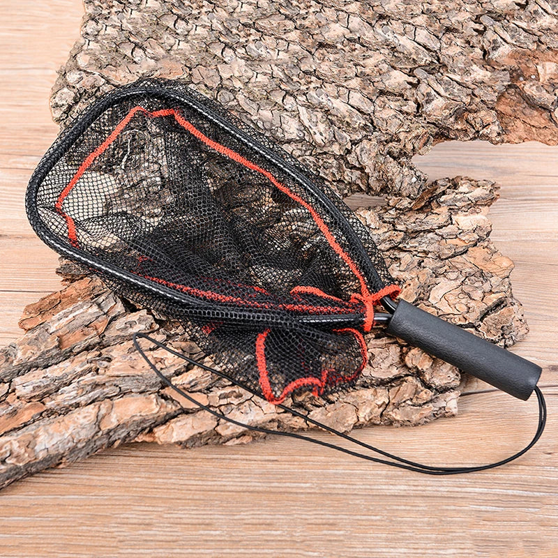 Aluminum Alloy 80cm Retractable Fishing Net Telescoping Foldable Landing Net Pole Folding Landing Net For Fly Fishing