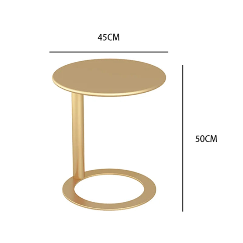 Nordic Coffee Table Iron Art Table Luxury Small Round Table Simple Living Room Furniture Coffee Table Bedside Mini Table