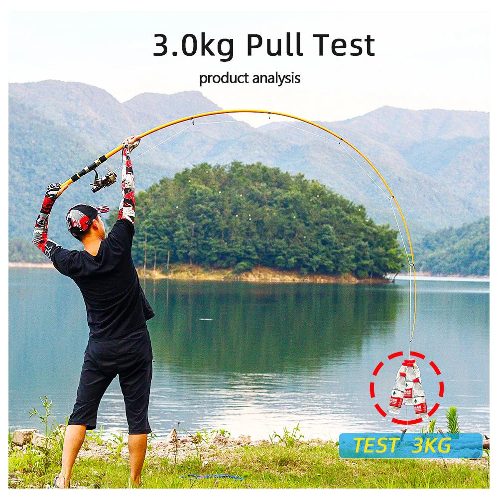 JOSBY Telescopic Fishing Rod Feeder Hard FRP Carbon Fiber Portable Carp Spinning Pole Travel Sea Boat Pesca