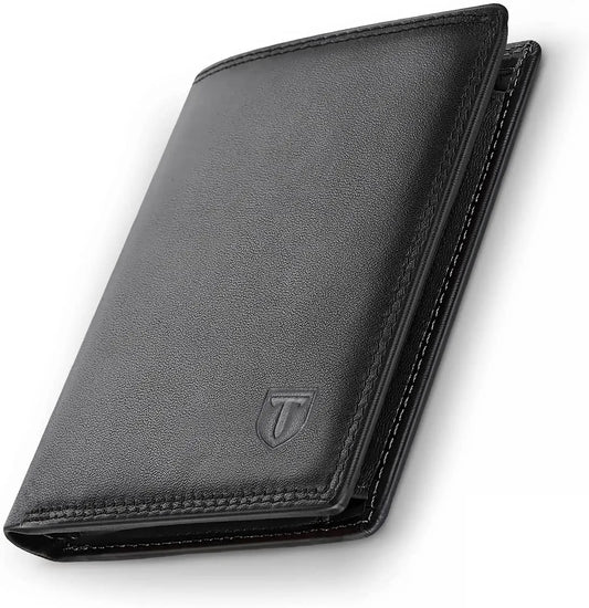 Teehon 2023 Elegant Fashion Wallet Men Genuine Leather Coin Pocket Card Holder Purse RFID