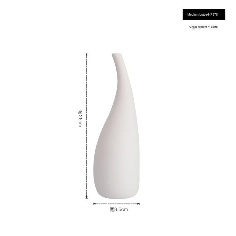 Nordic Ceramic Flower Vase White Flower Arrangement Decoration Vases For Centerpieces For Weddings Living Room Home Decor