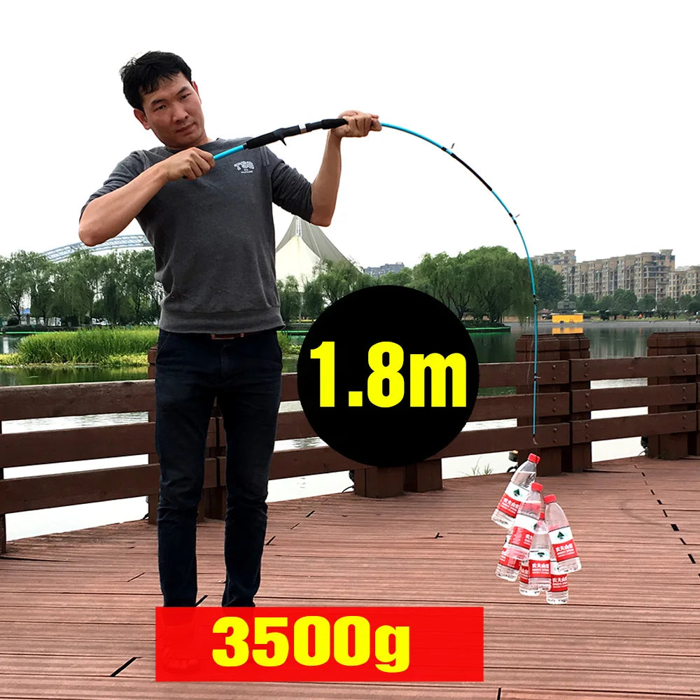 Fishing Rod Spinning Casting Fly Ultralight Carp Carbon Glassfiber Pesca Hand Lure Feeder Pole fish gear Travel Surf 1.5M 1.8M