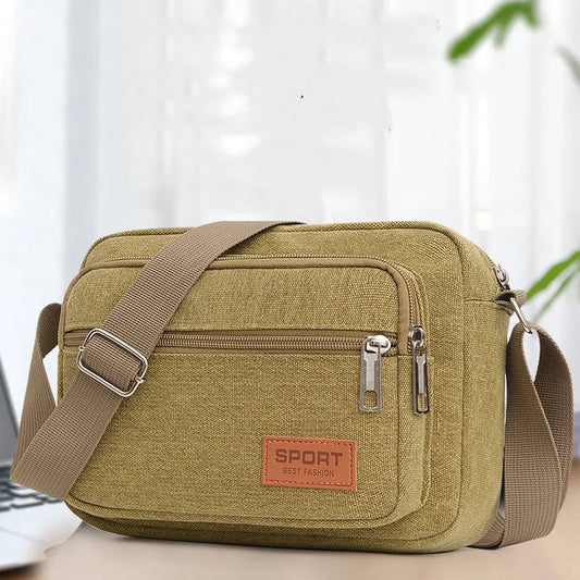 Men Canvas Small Shoulder Bags Casual Tote Travel Men's Crossbody Bag Luxury Messenger Bags Fashion High Quality Handbag